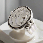 Alexander the Great Portait Coin Ring in Sterling Silver (DT-102)