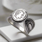 Alexander the Great Portrait Coin Ring in Sterling Silver (DT-106)