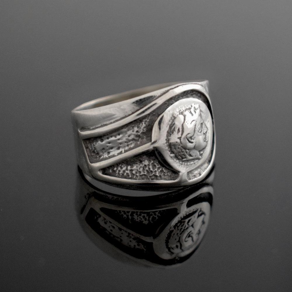 Alexander the Great Portrait Coin Ring in Sterling Silver (DT-110)