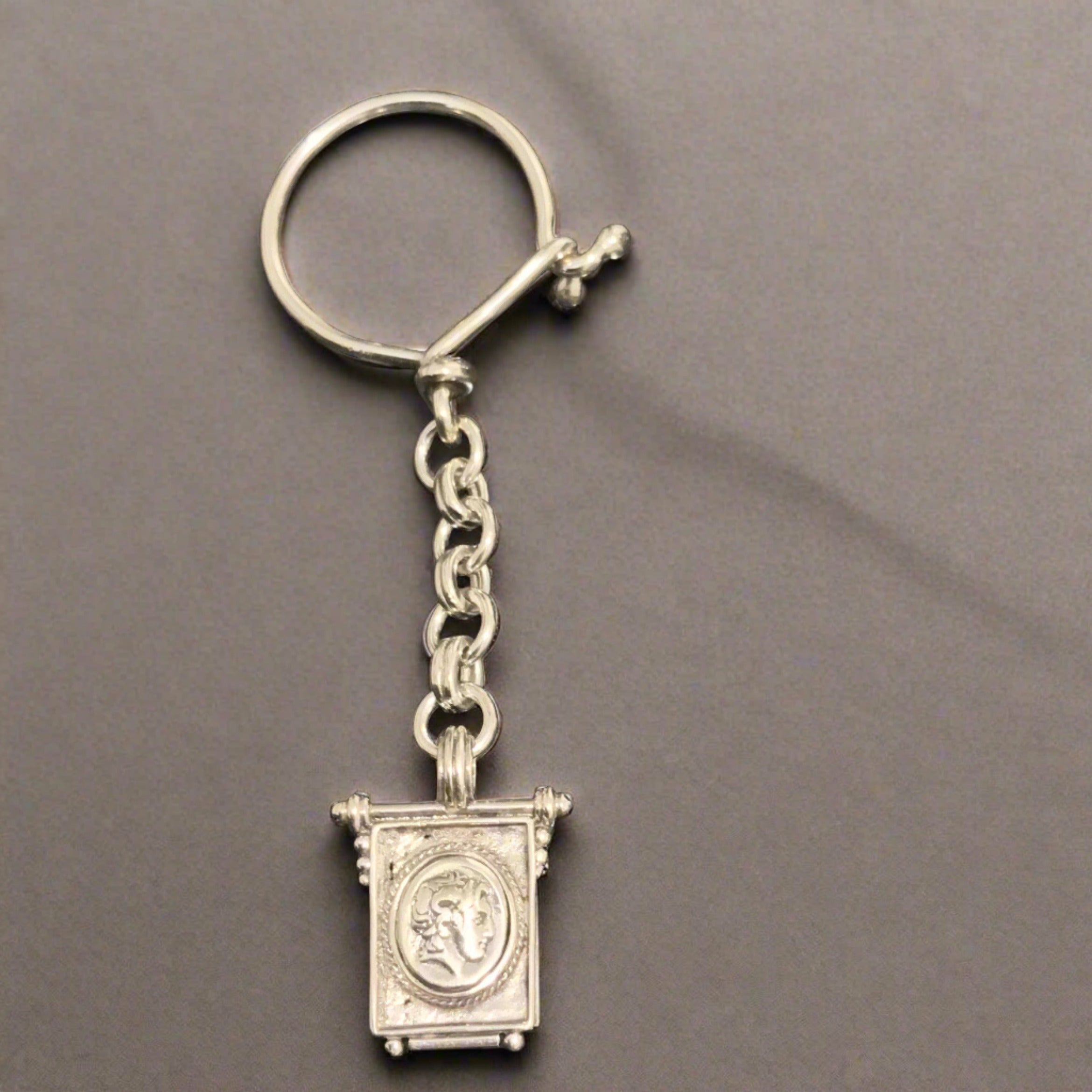 925 Sterling Silver Certified Handmade Gift outlet Keychain