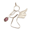 Angel Charm on Plexiglas, silver charm with bronze leaves, home decor, gift idea, charm favor