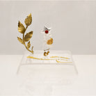 Angel Charm on Plexiglas, silver charm with bronze leaves, home decor, gift idea, charm favor