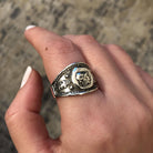 Athena Goddess Coin Ring, Greek Drachma Coin ring, Handmade Ring, Sterling Silver Ring (DT-107)