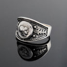 Athena Goddess Coin Ring, Greek Drachma Coin ring, Handmade Ring, Sterling Silver Ring (DT-107)