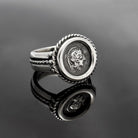 Athena Goddess Coin Ring, Handmade Ring, Sterling Silver Ring (DT-111)