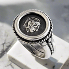 Athena Goddess Coin Ring, Handmade Ring, Sterling Silver Ring (DT-111)