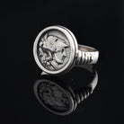 Athena Goddess Coin Ring, Handmade Ring, Sterling Silver Ring (DT-112)