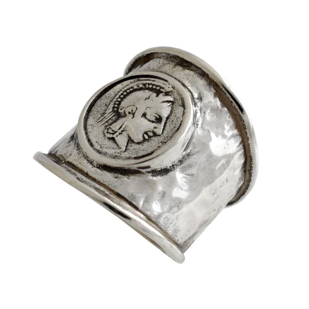 Athena Goddess Coin Ring in Sterling Silver (DT-100)