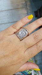 Athena Goddess Coin Ring in Sterling Silver (DT-100)