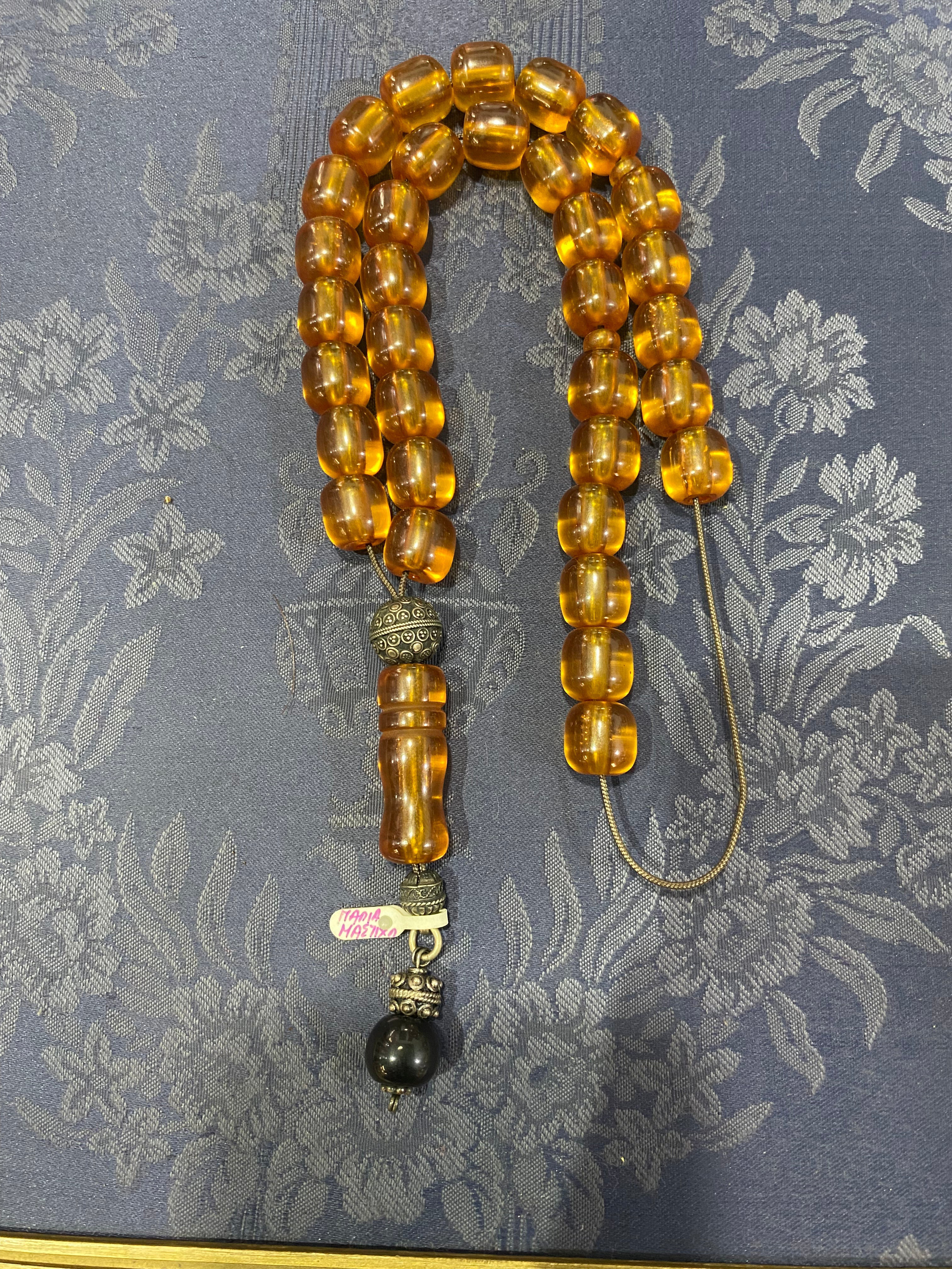 Authentic Mastic Amber Beads Komboloi (ROS-01)