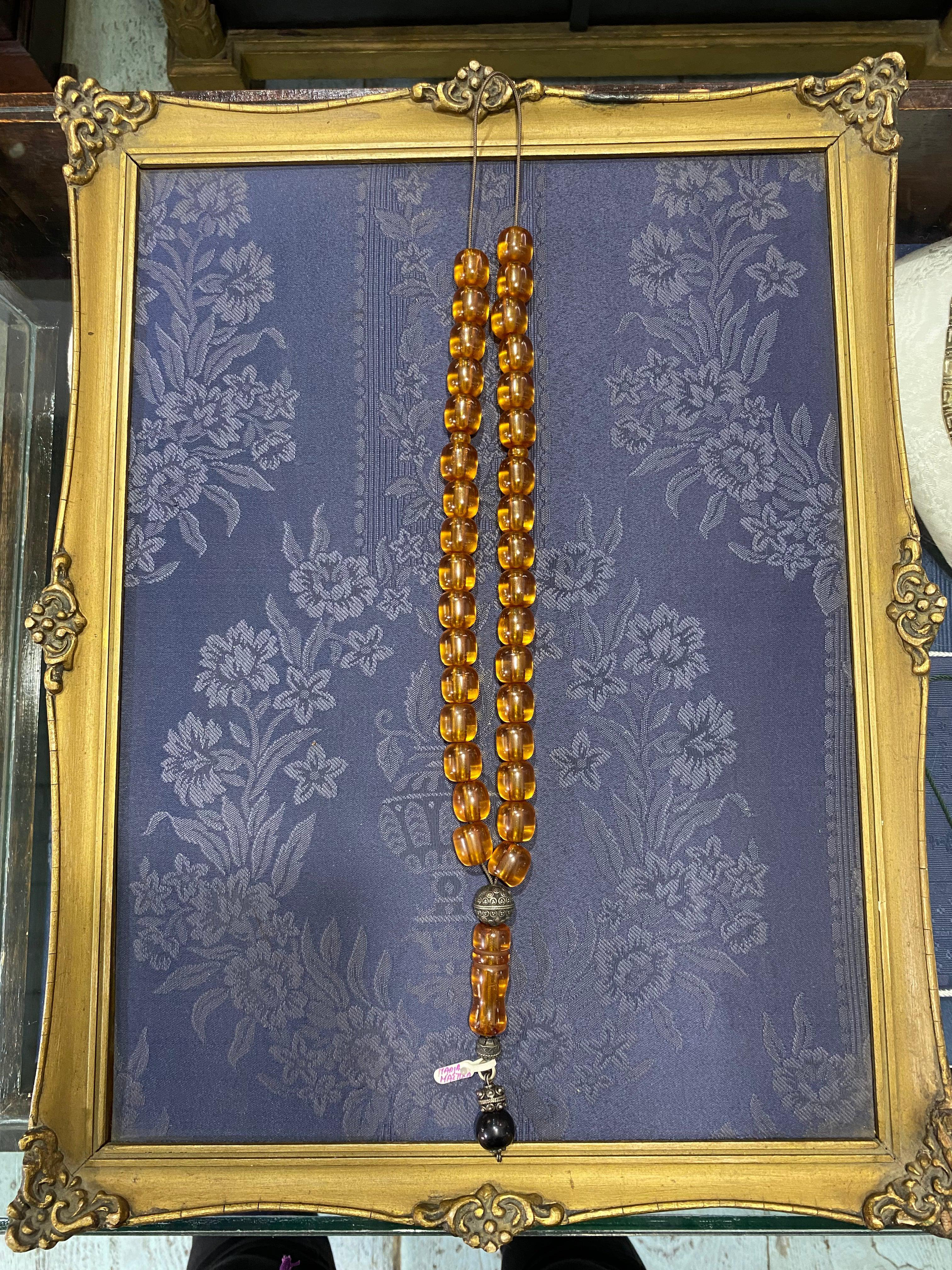 Authentic Mastic Amber Beads Komboloi (ROS-01)