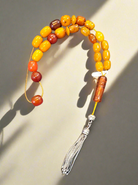 Authentic Old Amber Komboloi (Old Amber Rosary) (ROS-40)