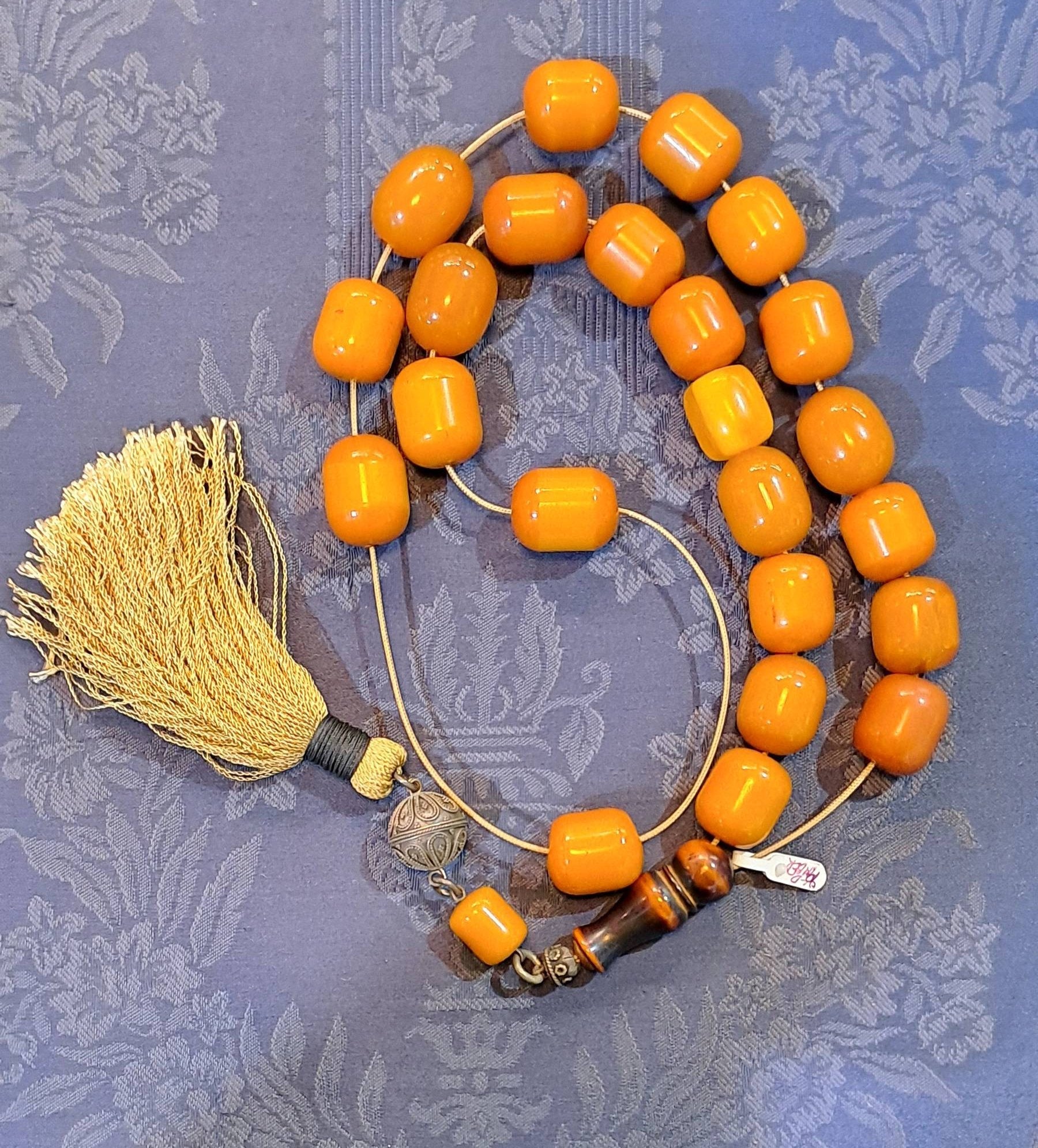 Authentic Old Amber Komboloi (Old Amber Rosary) (ROS-46)