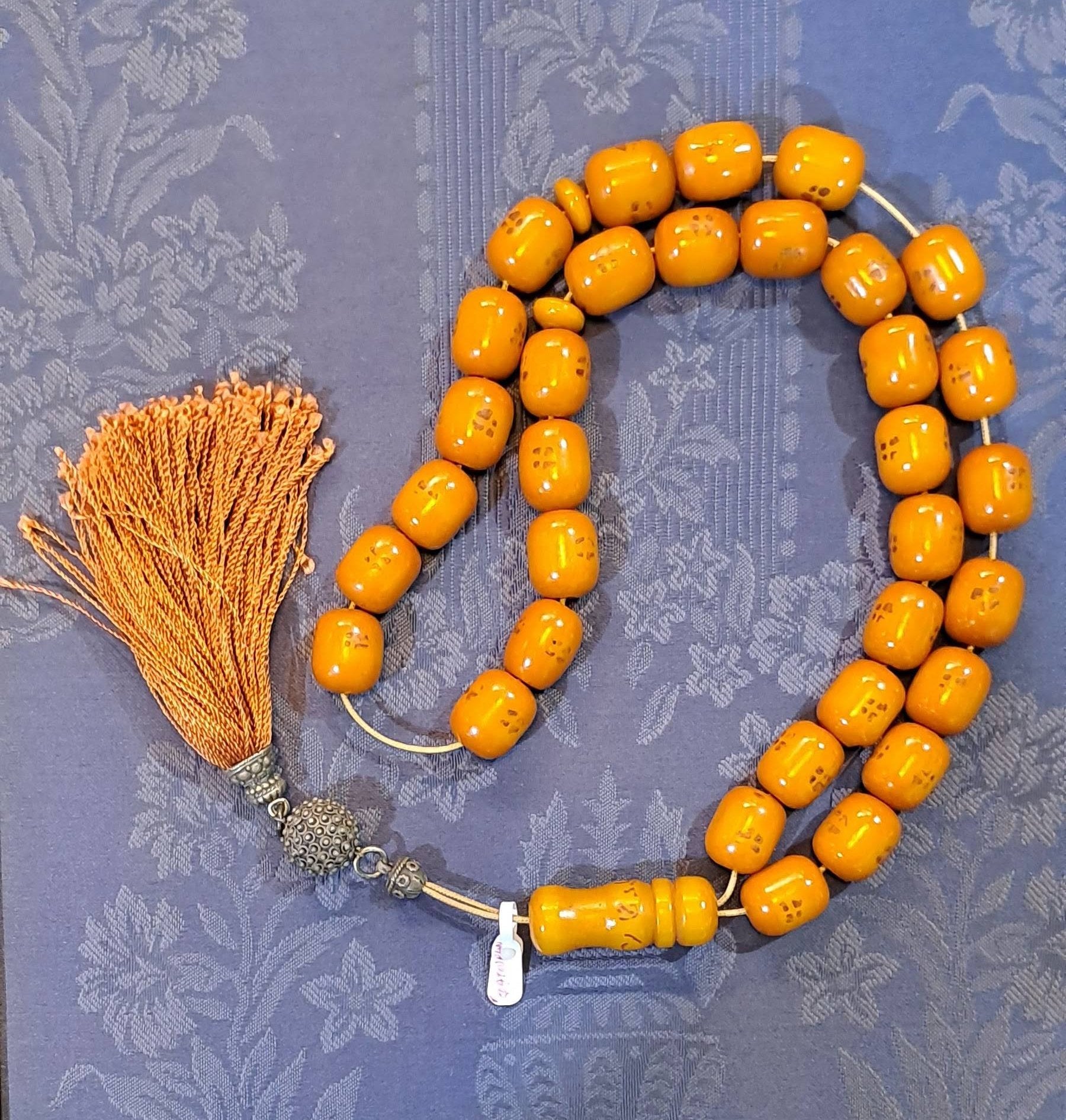 Authentic Old Amber Komboloi (Old Amber Rosary) (ROS-53)