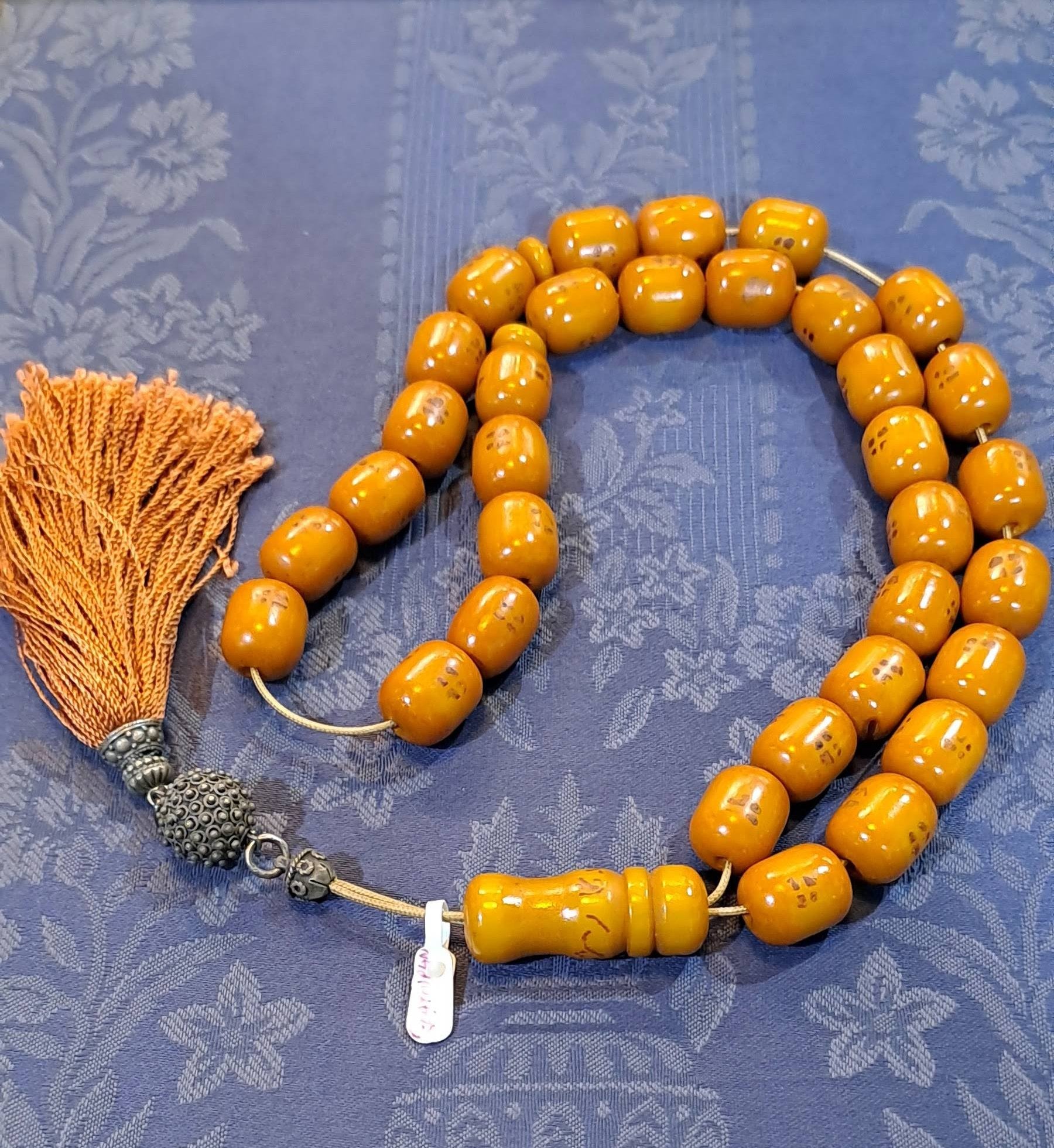 Authentic Old Amber Komboloi (Old Amber Rosary) (ROS-53)