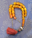 Authentic old amber komboloi (Old Amber Rosary) (ROS-49)