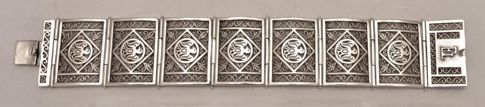 Byzantine Bracelet in Sterling Silver with zircon (B-03)