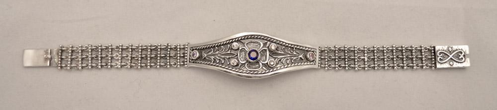 Byzantine Bracelet in Sterling Silver with zircon (B-21)