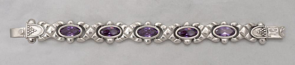 Byzantine Bracelet in Sterling Silver with zircon (B-26)