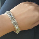 Byzantine Bracelet in Sterling Silver with zircon (B-27)