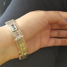 Byzantine Bracelet in Sterling Silver with zircon (B-27)