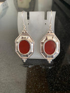 Byzantine Earrings in Sterling Silver with Carnelian (GT-10)