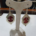 Byzantine Earrings in Sterling Silver with Carnelian (GT-10)