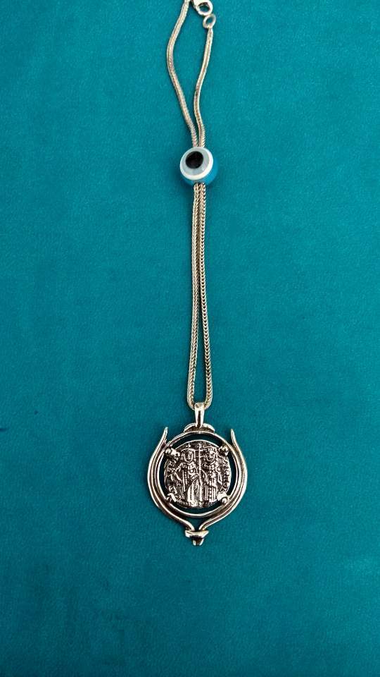 Byzantine Pendant in Sterling silver, Konstantinato pendant (PE-92)