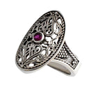 Byzantine Ring in Sterling Silver with zircon (DT-02)