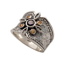 Byzantine Ring in Sterling Silver with zircon (DT-08)