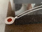 Byzantine pendant in sterling silver with carnelian (PE-84)