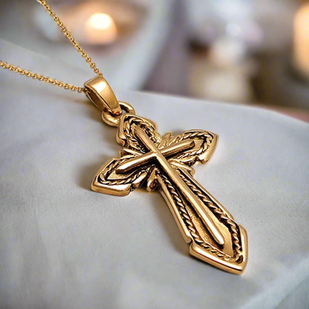 Christening Cross 14k Gold (STX-08)