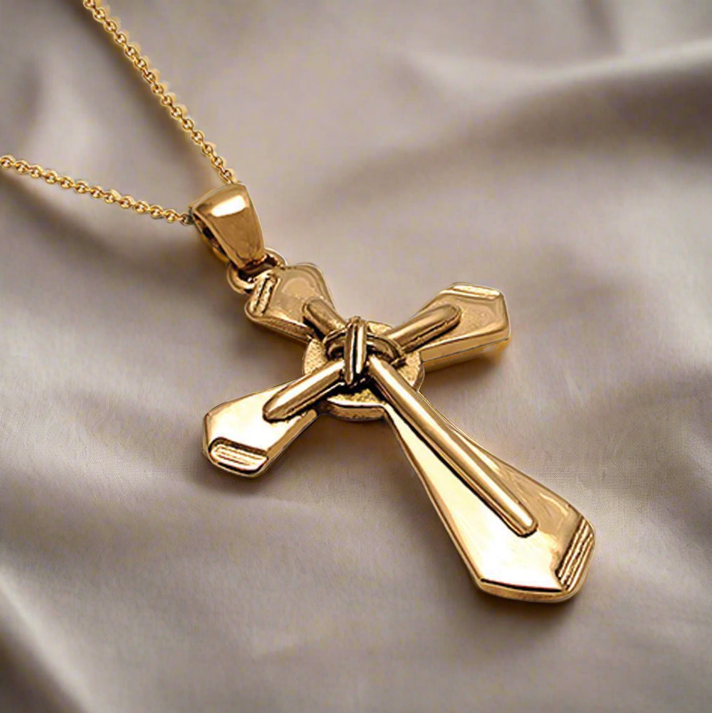 Christening Cross 14k Gold (STX-09)