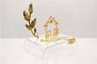 Christmas decorations, home decor, holiday decor, Christmas gift, small bronze house (PX-01)