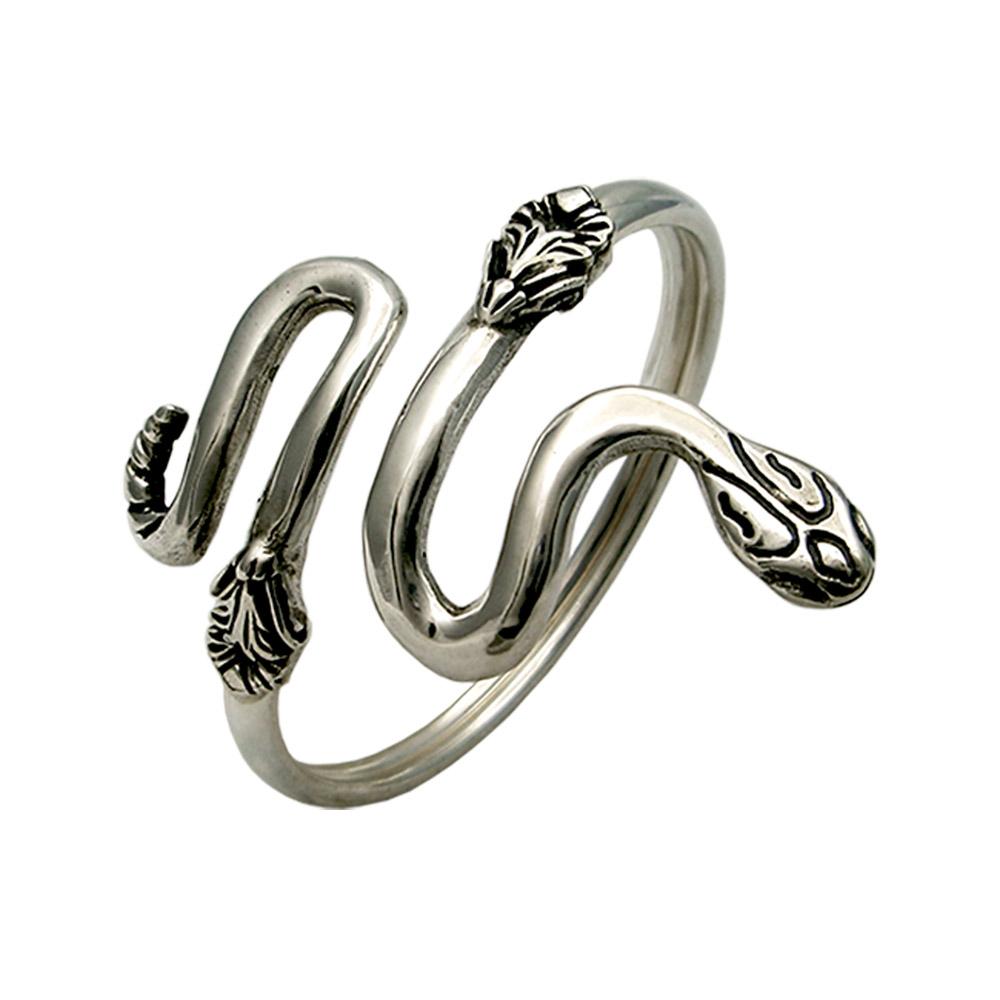 Coiled Snake Bangle, Minoan Bangle, Sterling Silver Bangle, Greek Jewelry