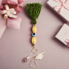 Evil Eye Charm on a tassel, House decoration, holiday decor, welcome gift, silver charm, Angel Charm