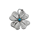 Evil eye protection stone with silver charm, Evil Eye Charm, home décor, gift, Wall Decor, silver charm, Four leaf Clover Charm