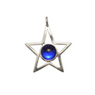 Evil eye protection stone with silver charm, Evil Eye Charm, home décor, gift, Wall Decor, silver charm, Star Charm