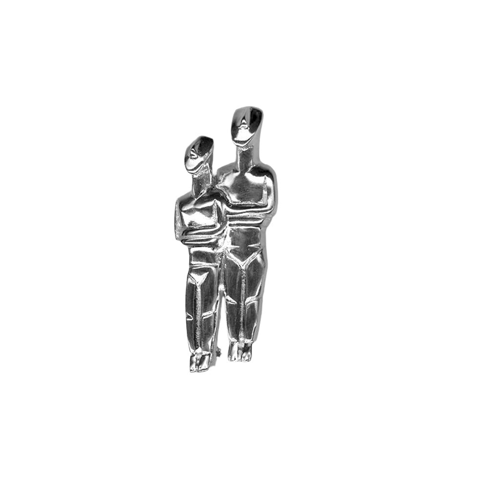 Figurines type Plastira brooch in sterling silver (K-50)