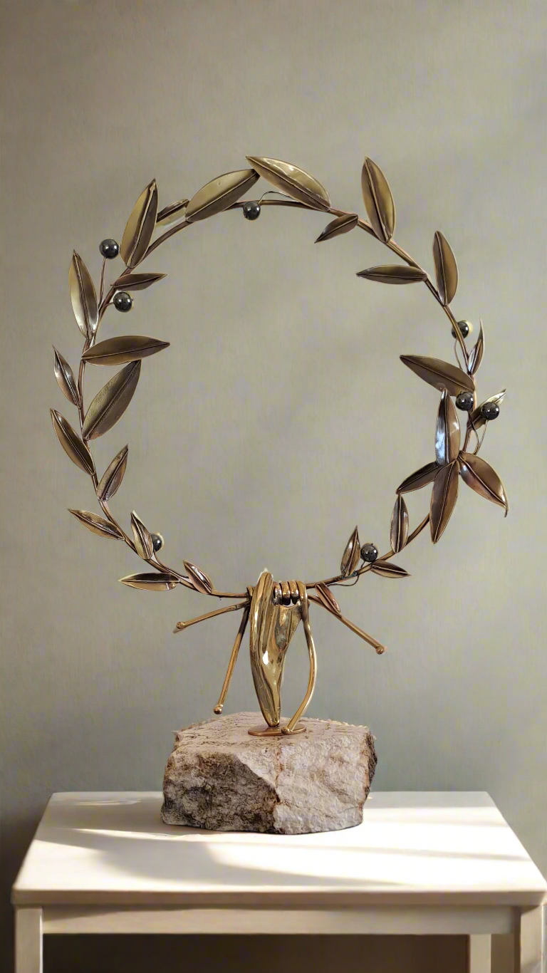 Greek Bronze Olive leaf Wreath (A-85)