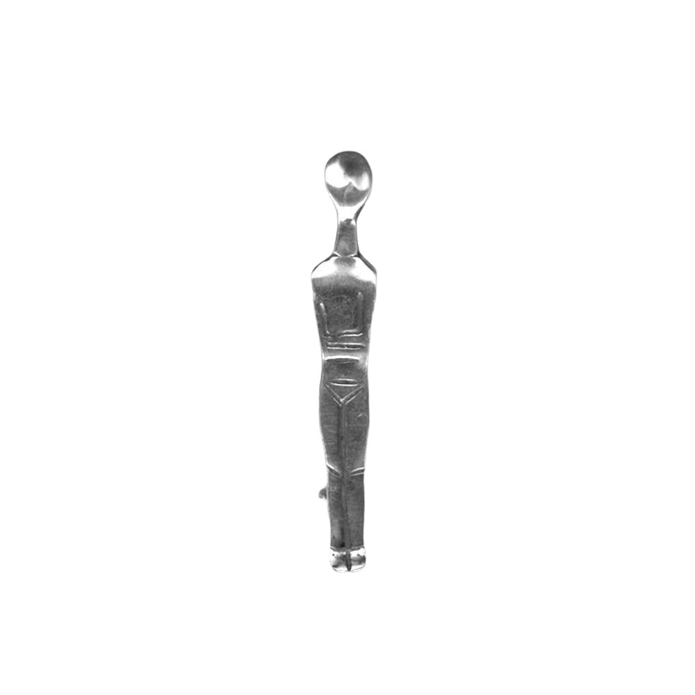 Greek Cycladic brooch, Cycladic jewelry, brooch in sterling silver, Standing female figure (Keros Variety) brooch (K-56)