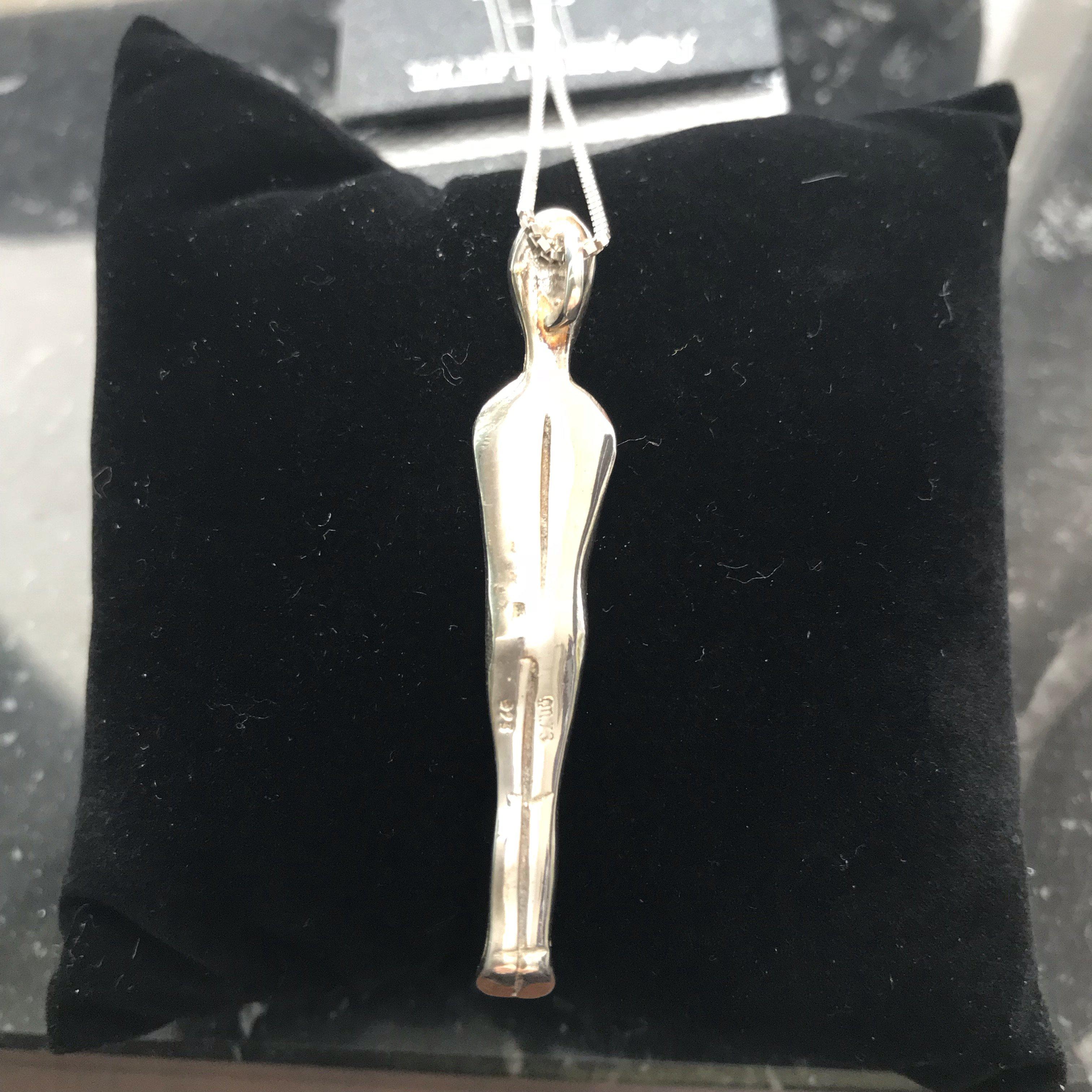 Cycladic Violos Figurine Silver Pendant - Cycladic store Idol Art - Ancient Greece - Modern - High Quality