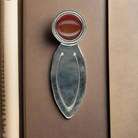 Greek Handmade Bookmark in Sterling Silver with Carnelian (PH-11)