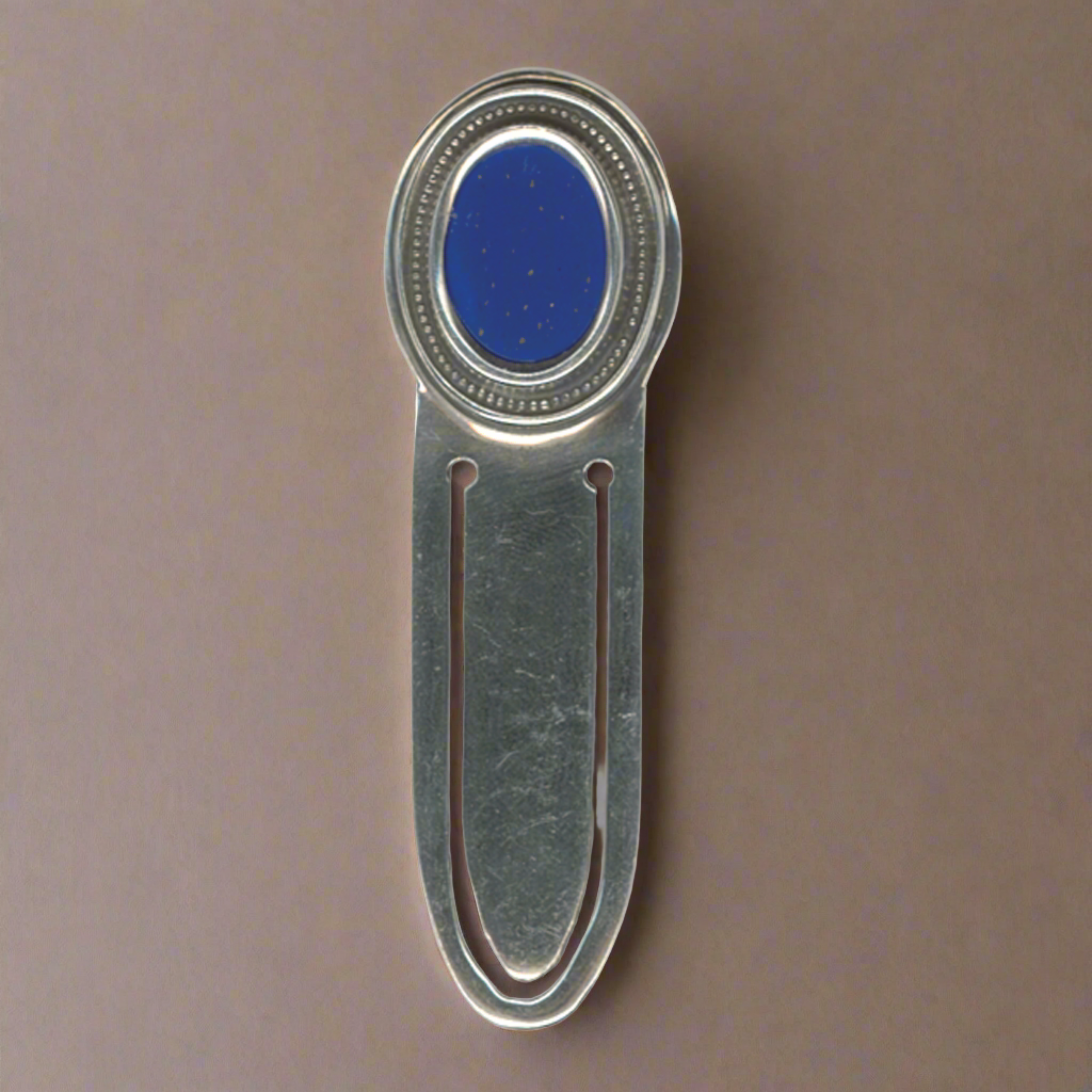 Greek Handmade Bookmark in Sterling Silver with Lapis Lazuli (PH-12)