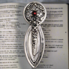 Greek Handmade Bookmark in Sterling Silver with zircon (PH-03)