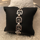 Greek Key Meander Bracelet in Sterling Silver (B-62)