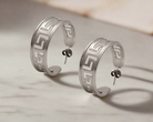 Greek Key Meander Earrings in sterling Silver (AG-06)