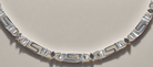 Greek Key Meander Necklace in Sterling Silver (PE-03)