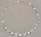 Greek Key Meander Necklace in Sterling Silver (PE-06)