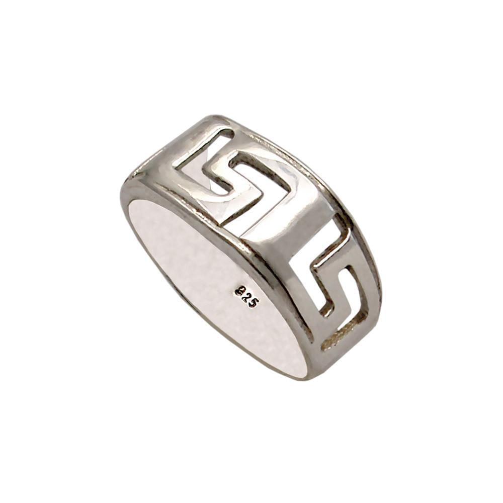 Greek Key Meander Ring in Sterling Silver (DT-63)